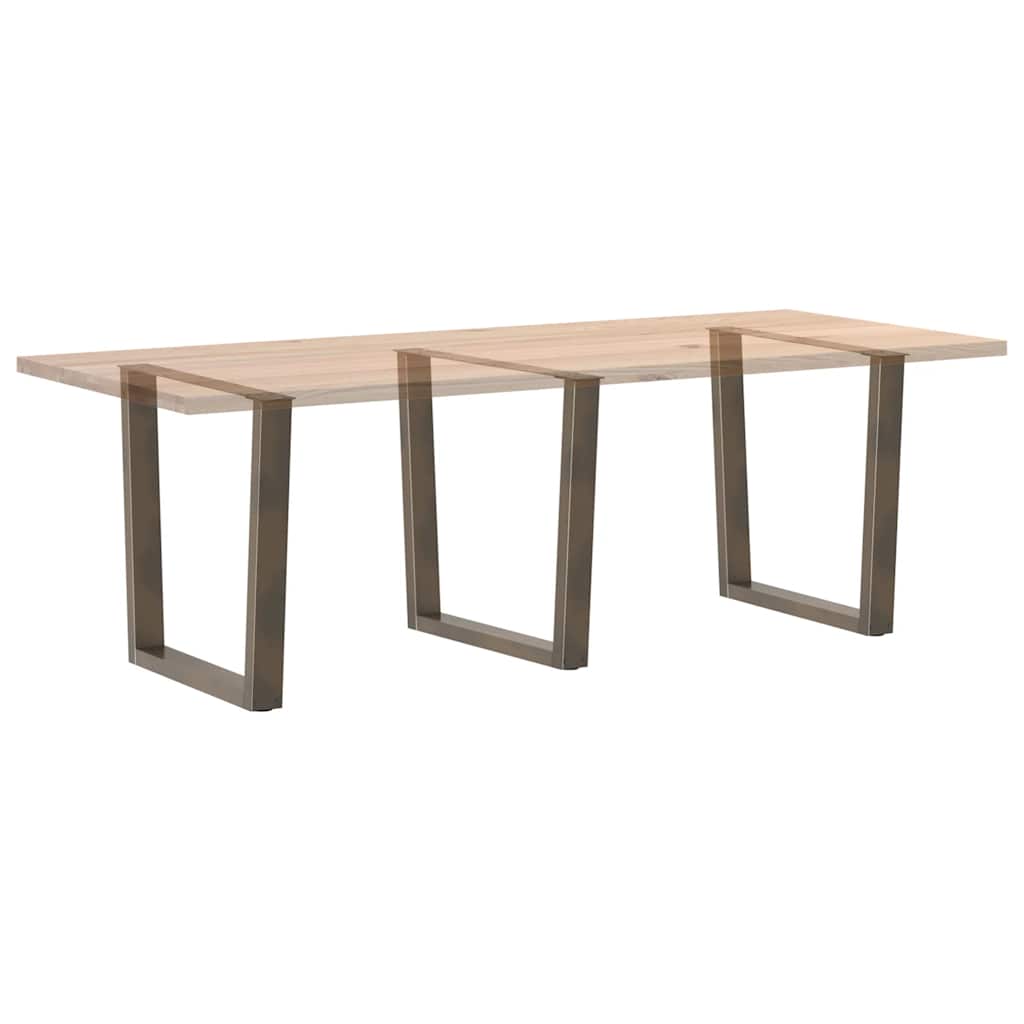 vidaXL Nogi do stołu jadalnego w kształcie litery V 3 szt. Naturalna stal 80x(72-73,3) cm Stal