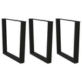vidaXL Nogi do stołu jadalnego w kształcie litery V 3 szt. Czarne 90x(72-73,3) cm Stal