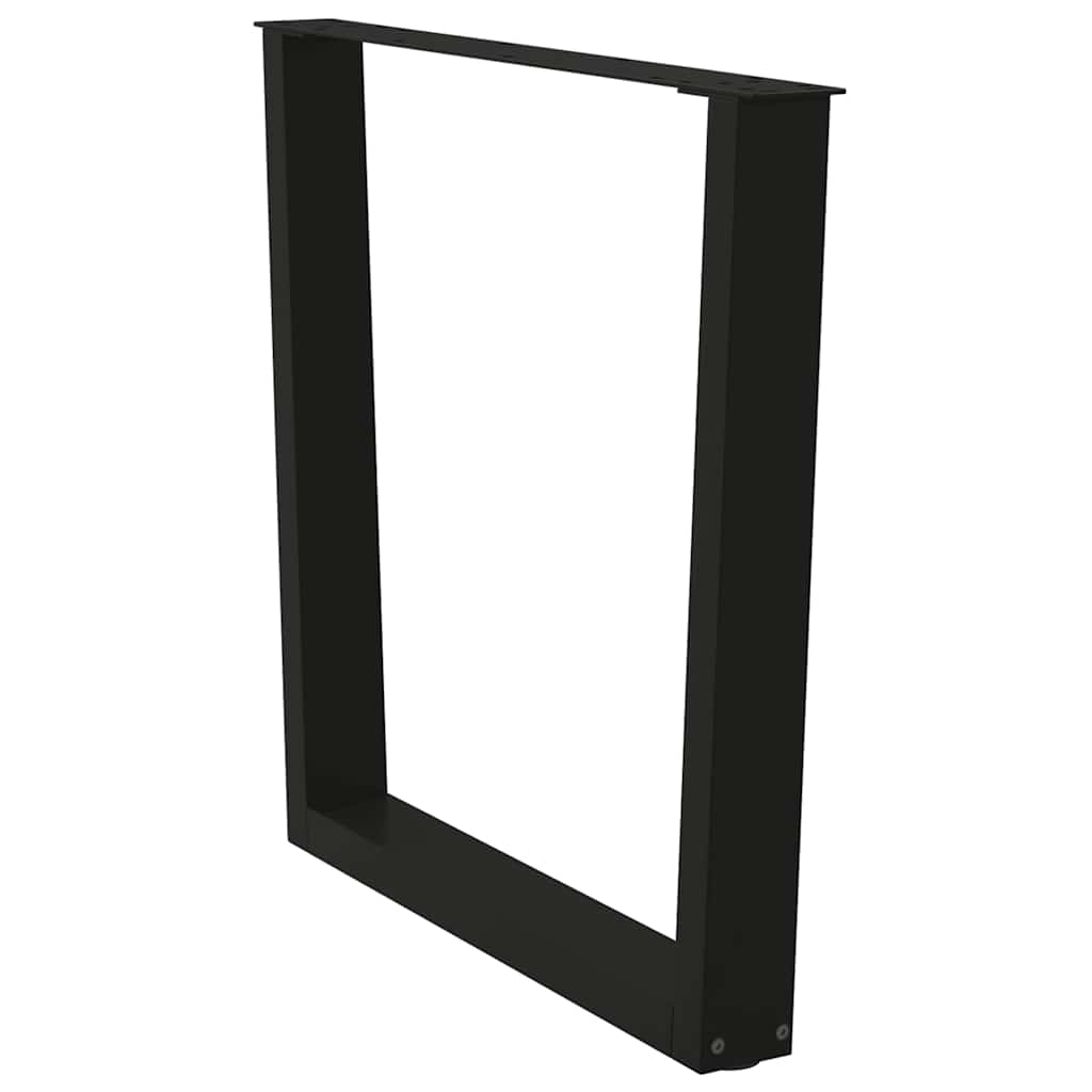 vidaXL Nogi do stołu jadalnego w kształcie litery V 3 szt. Czarne 90x(72-73,3) cm Stal