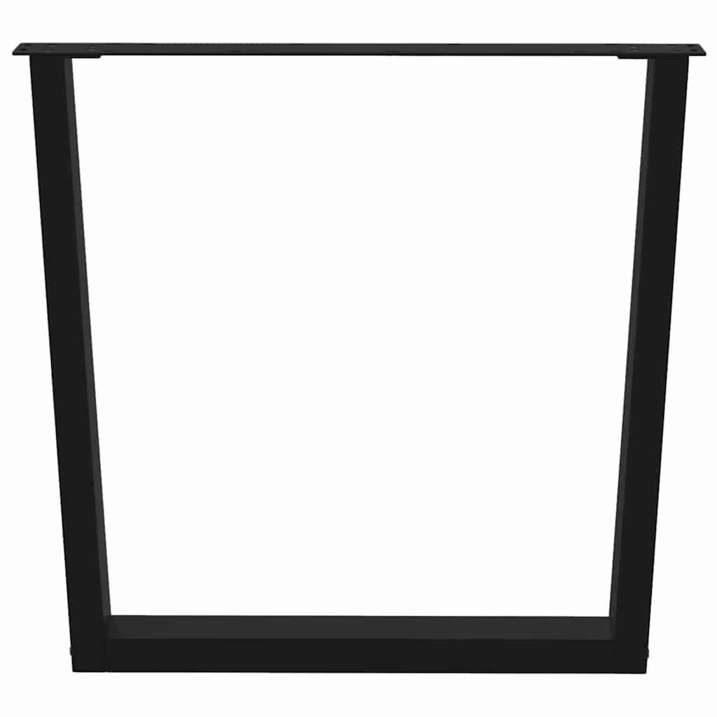 vidaXL Nogi do stołu jadalnego w kształcie litery V 3 szt. Czarne 90x(72-73,3) cm Stal