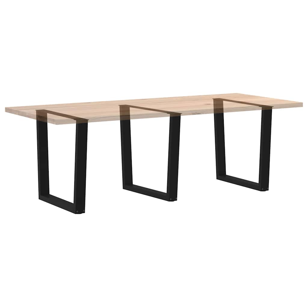vidaXL Nogi do stołu jadalnego w kształcie litery V 3 szt. Czarne 90x(72-73,3) cm Stal