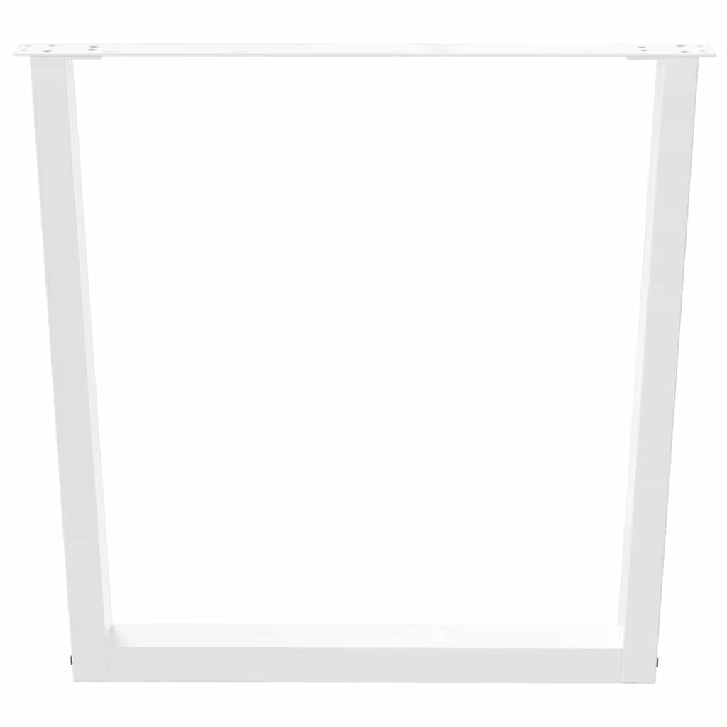vidaXL Nogi do stołu jadalnego w kształcie litery V 3 szt. Białe 90x(72-73,3) cm Stal