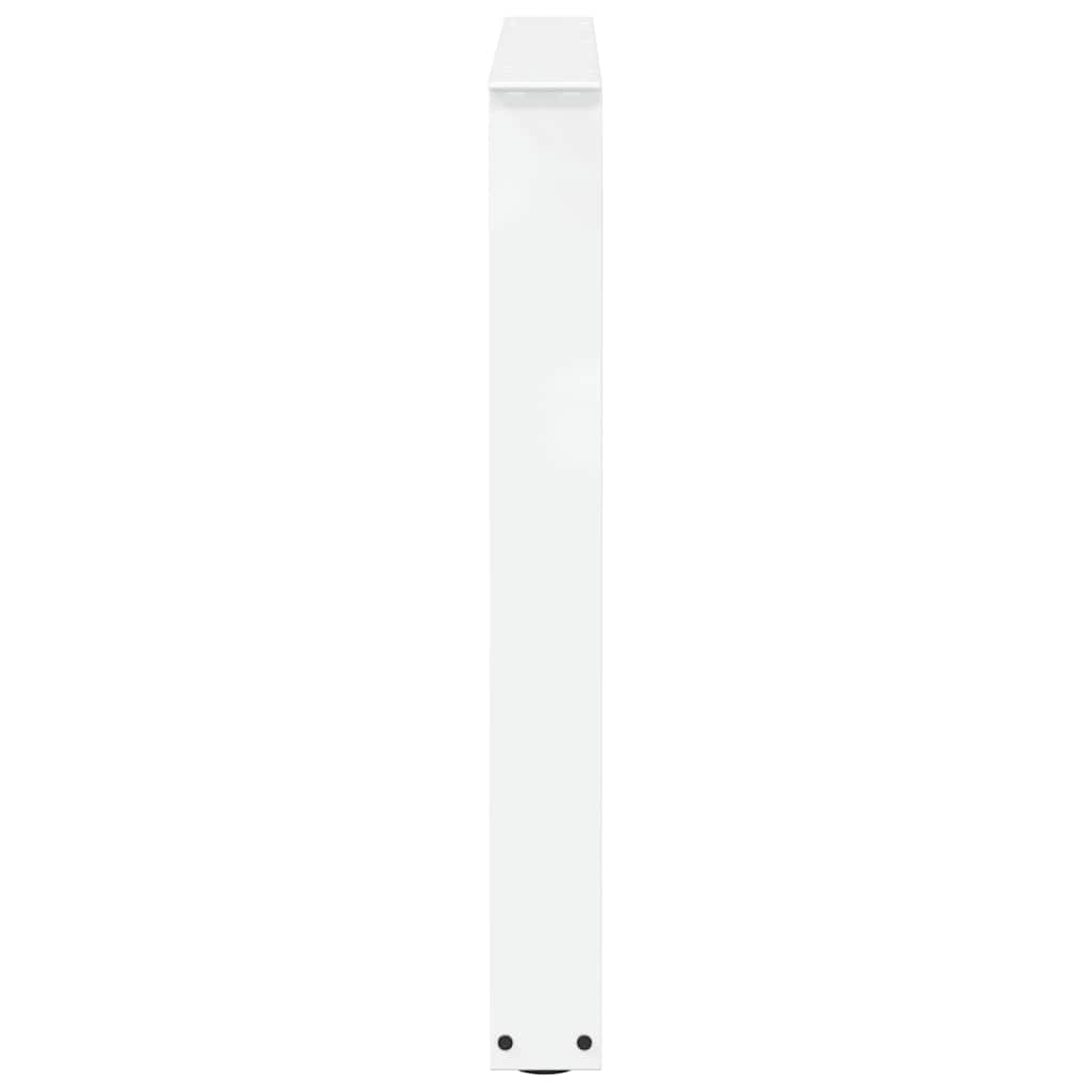 vidaXL Nogi do stołu jadalnego w kształcie litery V 3 szt. Białe 90x(72-73,3) cm Stal
