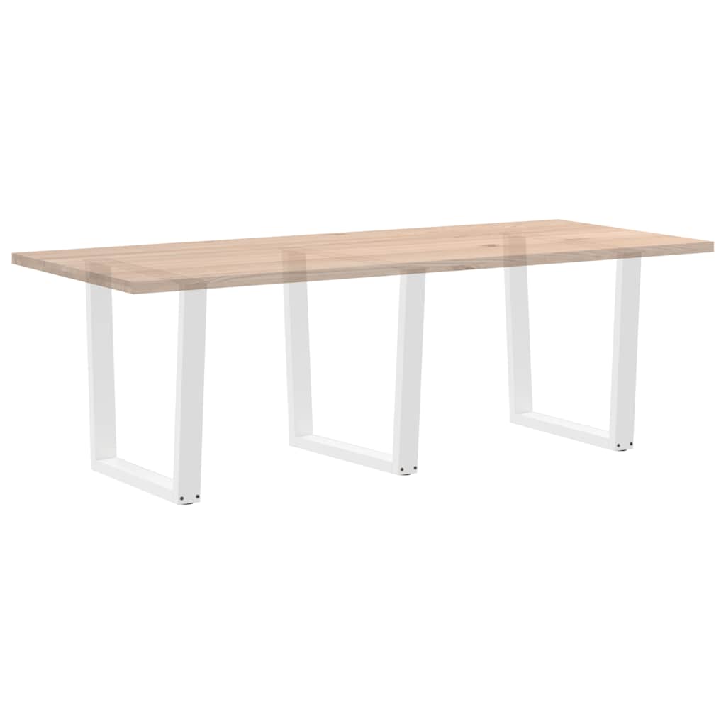 vidaXL Nogi do stołu jadalnego w kształcie litery V 3 szt. Białe 90x(72-73,3) cm Stal