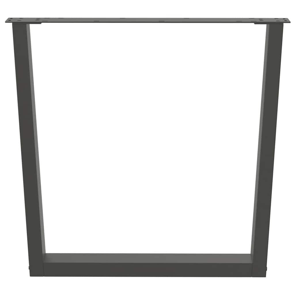 vidaXL Nogi do stołu jadalnego w kształcie litery V 3 szt. Antracyt 90x(72-73,3) cm Stal