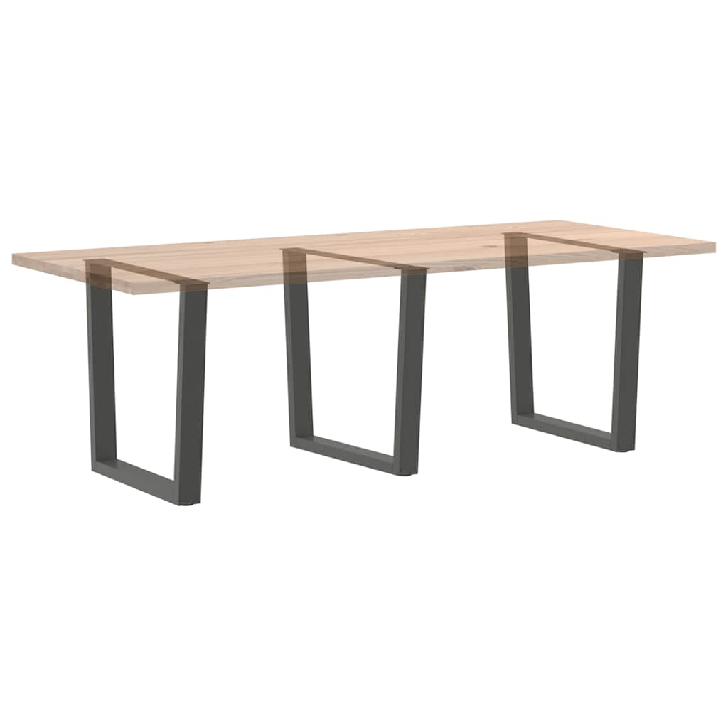 vidaXL Nogi do stołu jadalnego w kształcie litery V 3 szt. Antracyt 90x(72-73,3) cm Stal