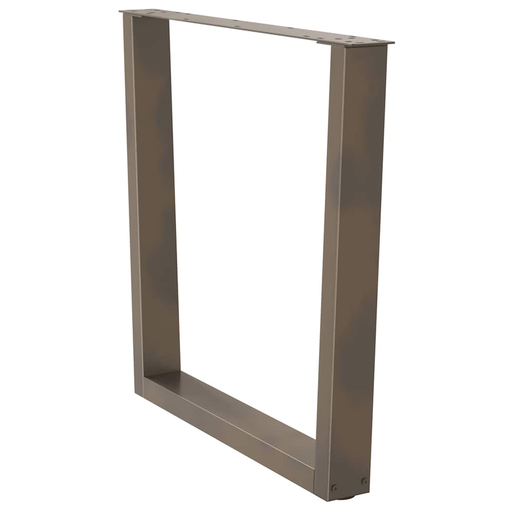 vidaXL Nogi do stołu jadalnego w kształcie litery V 3 szt. Naturalna stal 90x(72-73,3) cm Stal