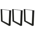 vidaXL Nogi do stołu jadalnego w kształcie litery V 3 szt. Czarne 100x(72-73,3) cm Stal