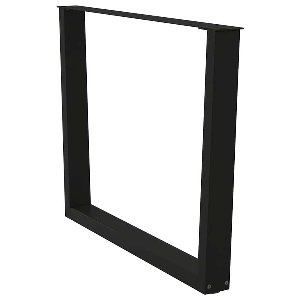vidaXL Nogi do stołu jadalnego w kształcie litery V 3 szt. Czarne 100x(72-73,3) cm Stal