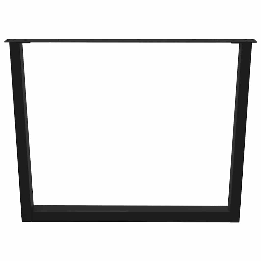 vidaXL Nogi do stołu jadalnego w kształcie litery V 3 szt. Czarne 100x(72-73,3) cm Stal