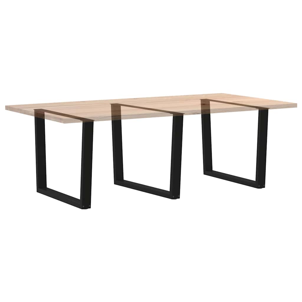 vidaXL Nogi do stołu jadalnego w kształcie litery V 3 szt. Czarne 100x(72-73,3) cm Stal