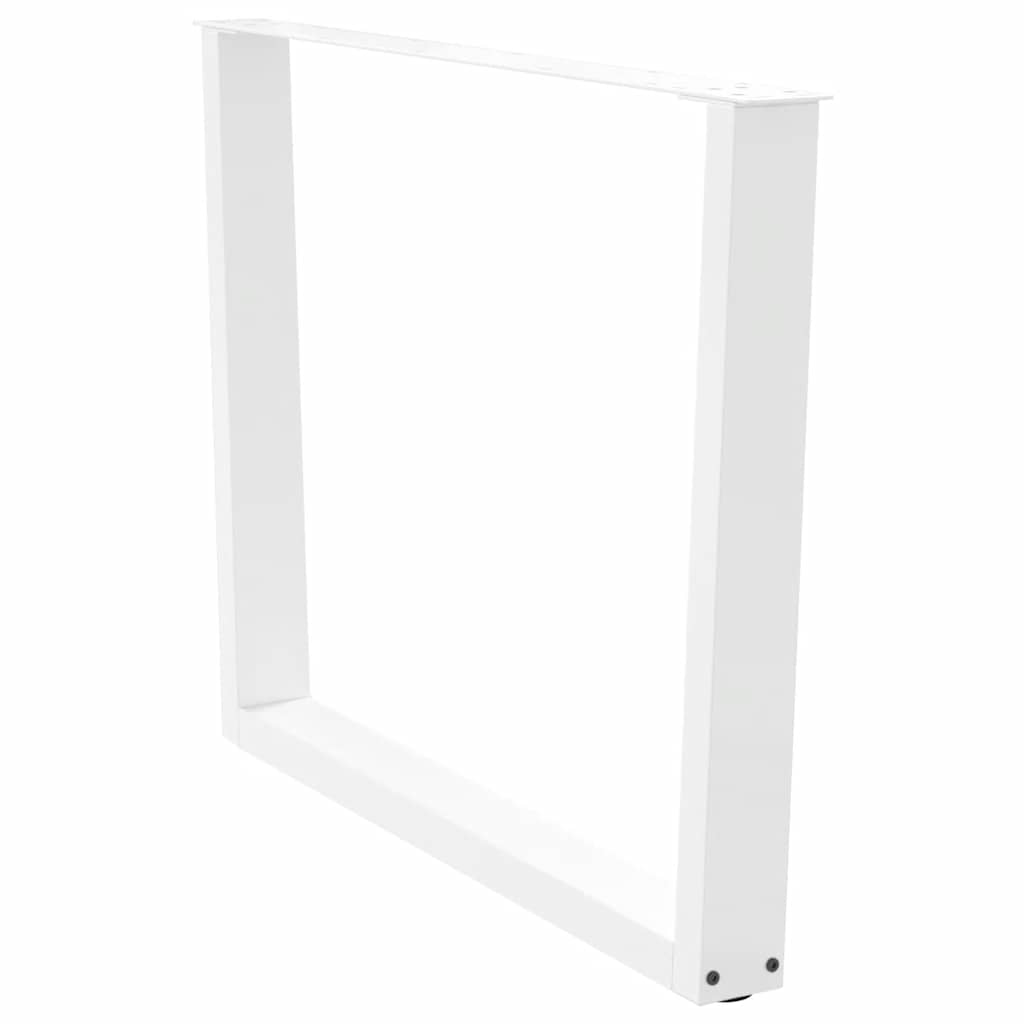 vidaXL Nogi do stołu jadalnego w kształcie litery V 3 szt. Białe 100x(72-73,3) cm Stal