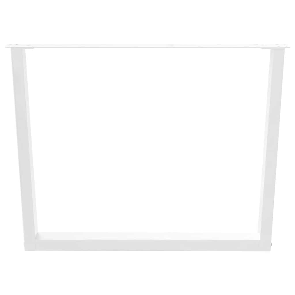 vidaXL Nogi do stołu jadalnego w kształcie litery V 3 szt. Białe 100x(72-73,3) cm Stal