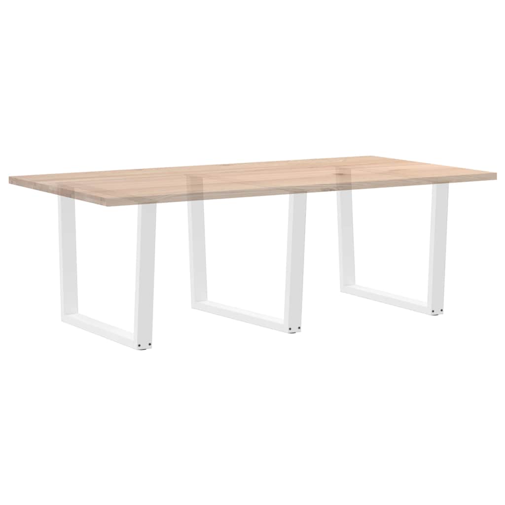vidaXL Nogi do stołu jadalnego w kształcie litery V 3 szt. Białe 100x(72-73,3) cm Stal