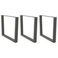 vidaXL Nogi do stołu jadalnego w kształcie litery V 3 szt. Antracyt 100x(72-73,3) cm Stal