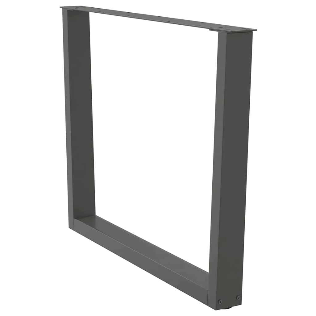 vidaXL Nogi do stołu jadalnego w kształcie litery V 3 szt. Antracyt 100x(72-73,3) cm Stal