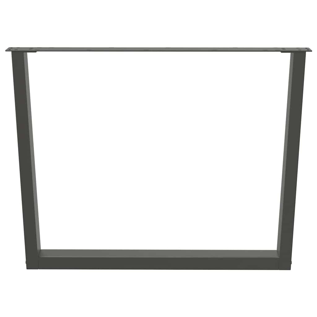 vidaXL Nogi do stołu jadalnego w kształcie litery V 3 szt. Antracyt 100x(72-73,3) cm Stal