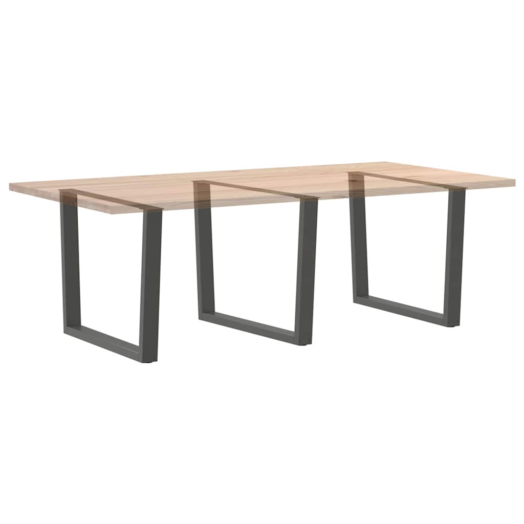 vidaXL Nogi do stołu jadalnego w kształcie litery V 3 szt. Antracyt 100x(72-73,3) cm Stal