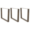 vidaXL Nogi do stołu jadalnego w kształcie litery V 3 szt. Naturalna stal 100x(72-73,3) cm Stal