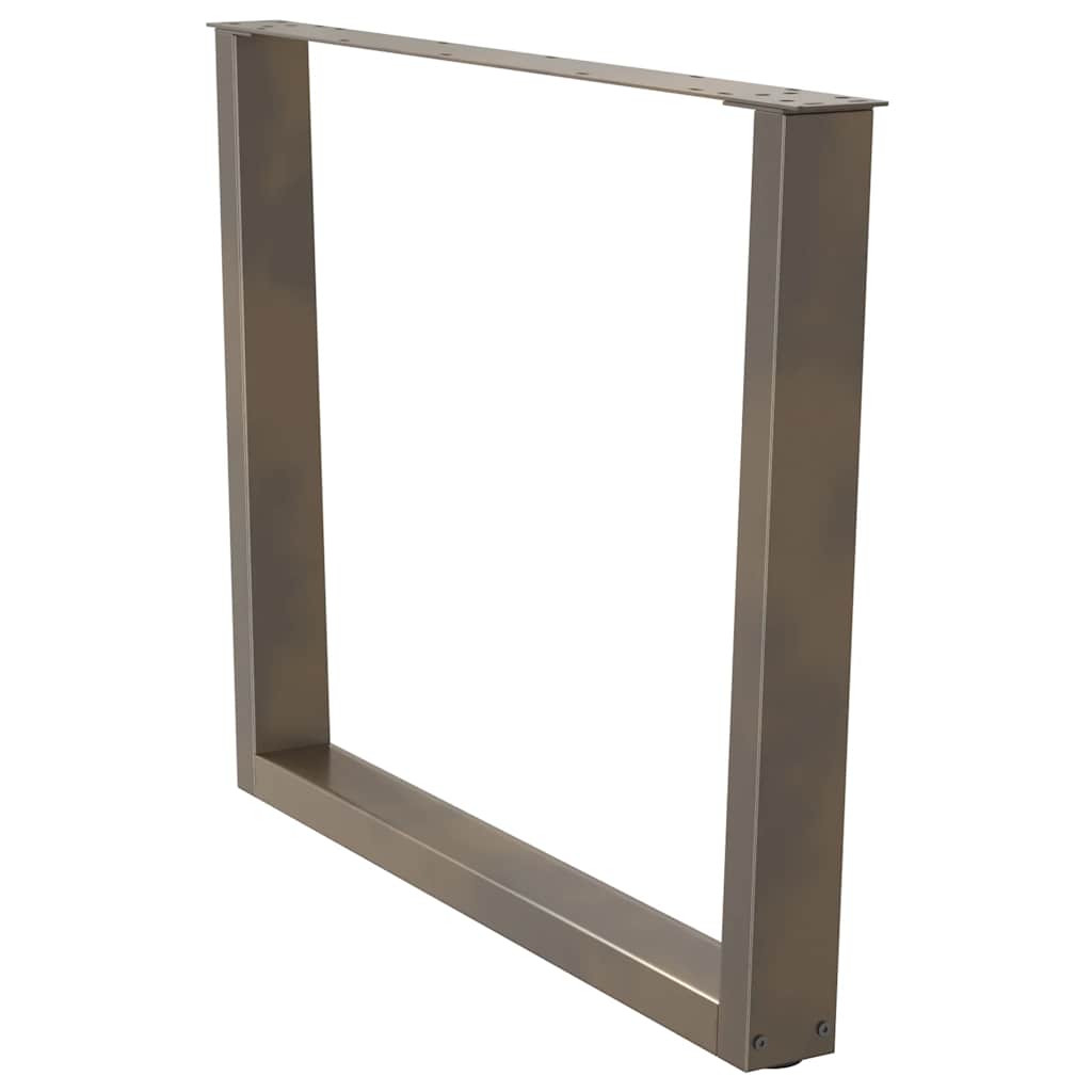 vidaXL Nogi do stołu jadalnego w kształcie litery V 3 szt. Naturalna stal 100x(72-73,3) cm Stal