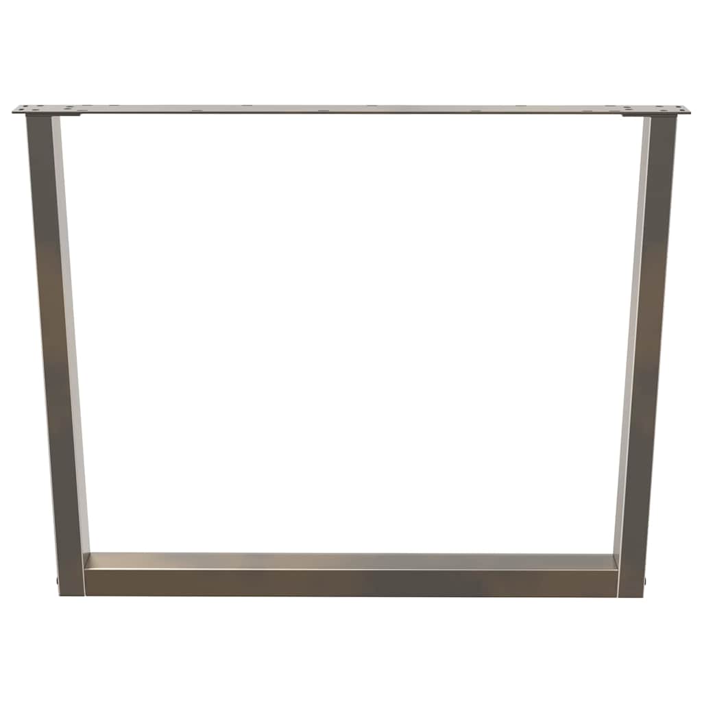 vidaXL Nogi do stołu jadalnego w kształcie litery V 3 szt. Naturalna stal 100x(72-73,3) cm Stal