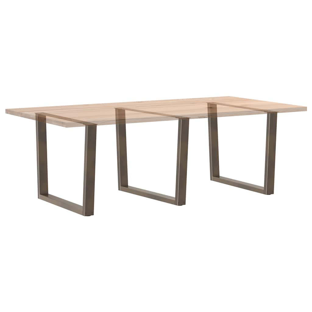 vidaXL Nogi do stołu jadalnego w kształcie litery V 3 szt. Naturalna stal 100x(72-73,3) cm Stal