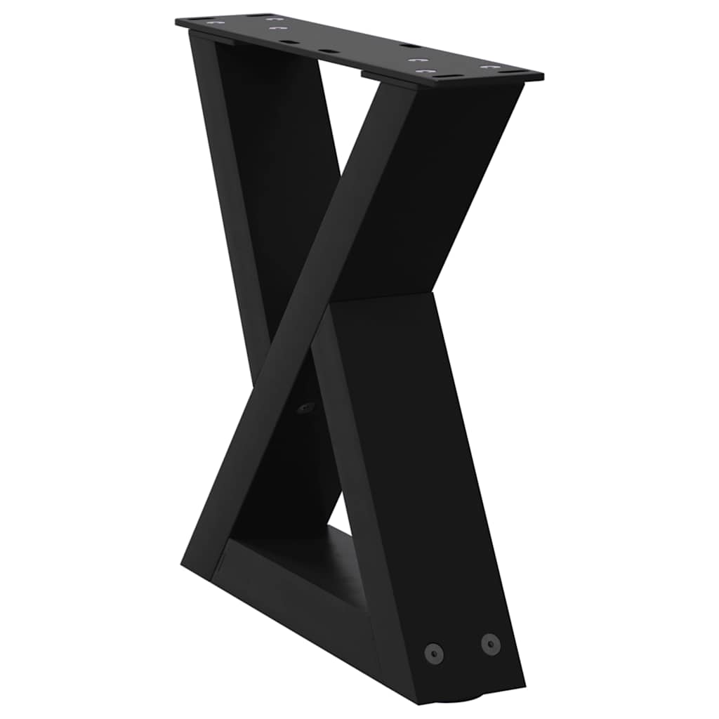 vidaXL Nogi do stolika kawowego 2 szt. Czarne 30x(30-31,3) cm Stal