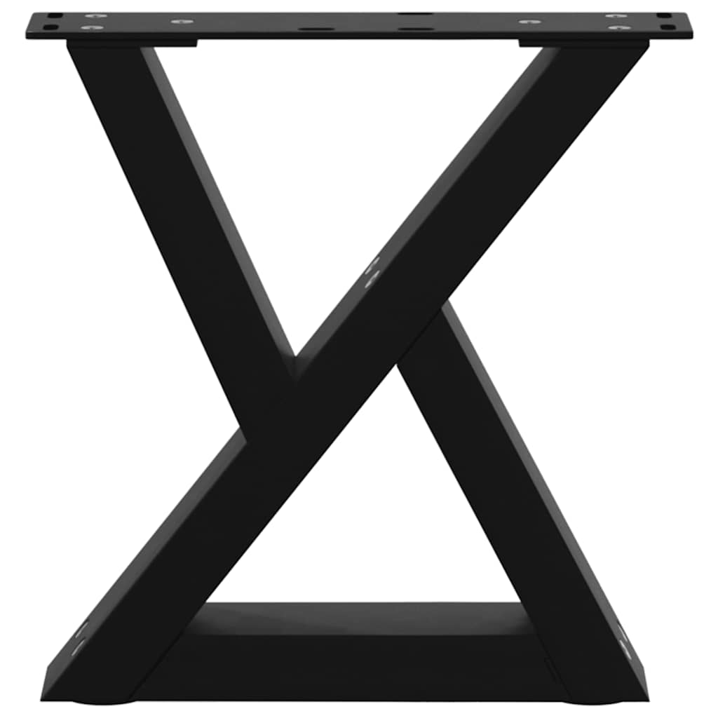 vidaXL Nogi do stolika kawowego 2 szt. Czarne 30x(30-31,3) cm Stal