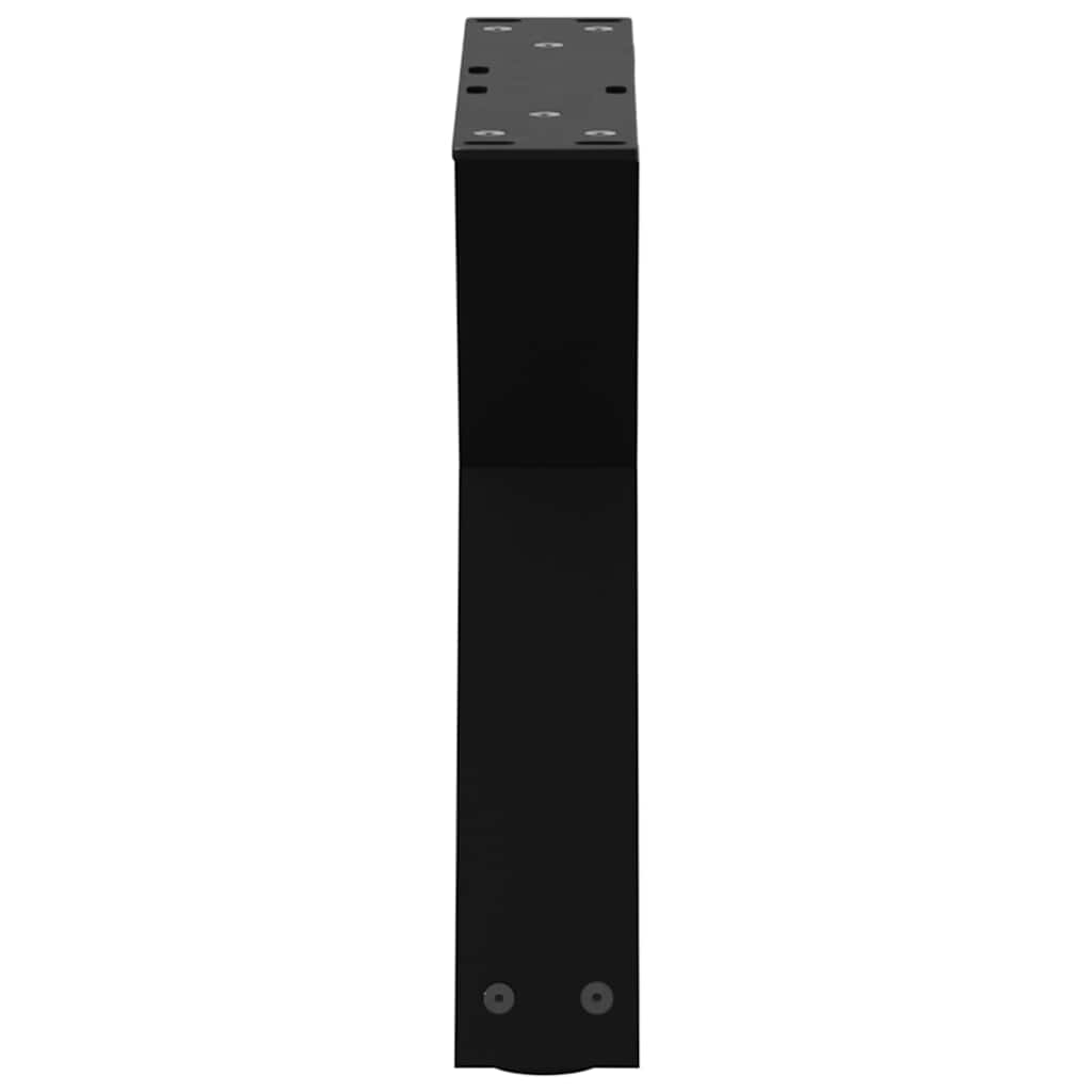 vidaXL Nogi do stolika kawowego 2 szt. Czarne 30x(30-31,3) cm Stal
