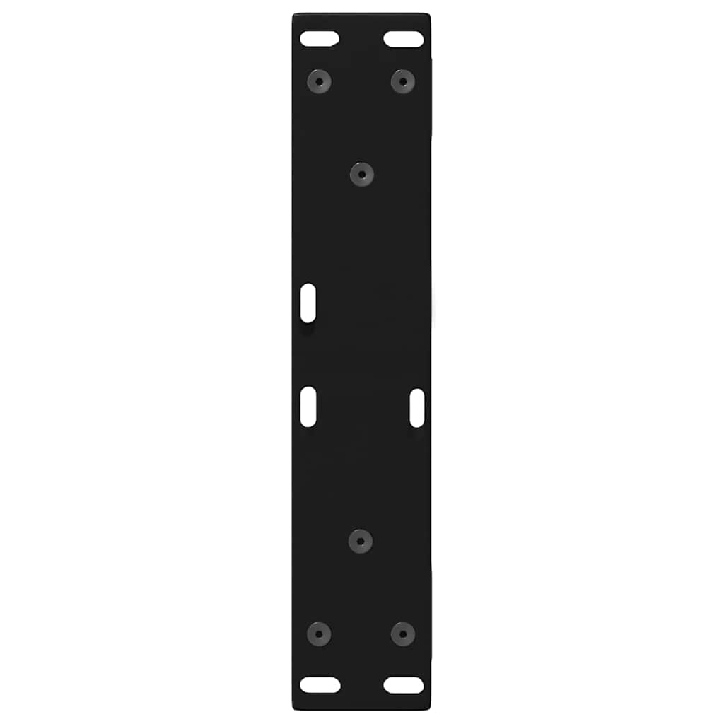 vidaXL Nogi do stolika kawowego 2 szt. Czarne 30x(30-31,3) cm Stal