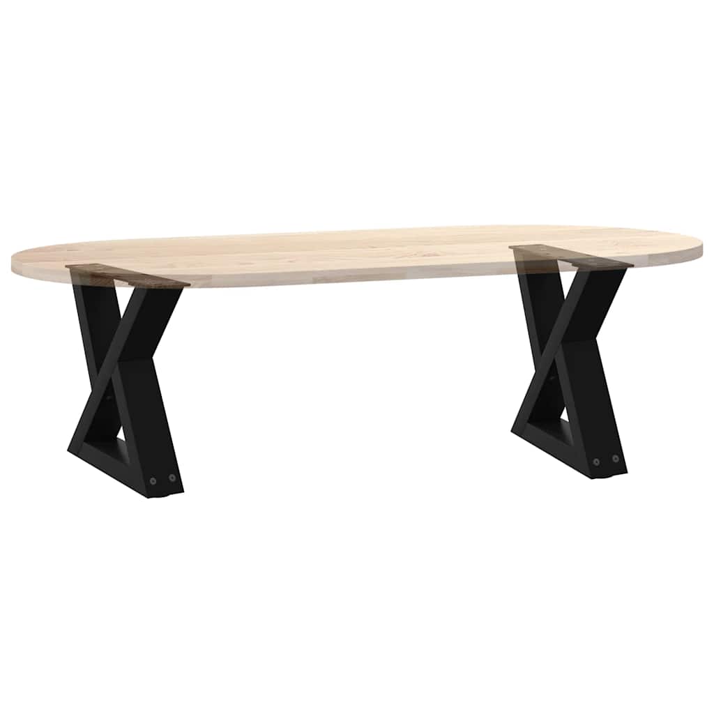 vidaXL Nogi do stolika kawowego 2 szt. Czarne 30x(30-31,3) cm Stal