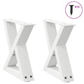vidaXL Nogi do stolika kawowego 2 szt. Białe 30x(30-31,3) cm Stal