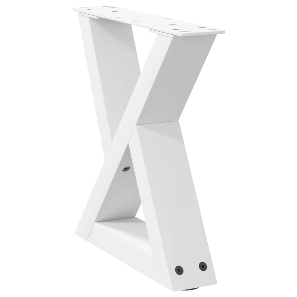 vidaXL Nogi do stolika kawowego 2 szt. Białe 30x(30-31,3) cm Stal