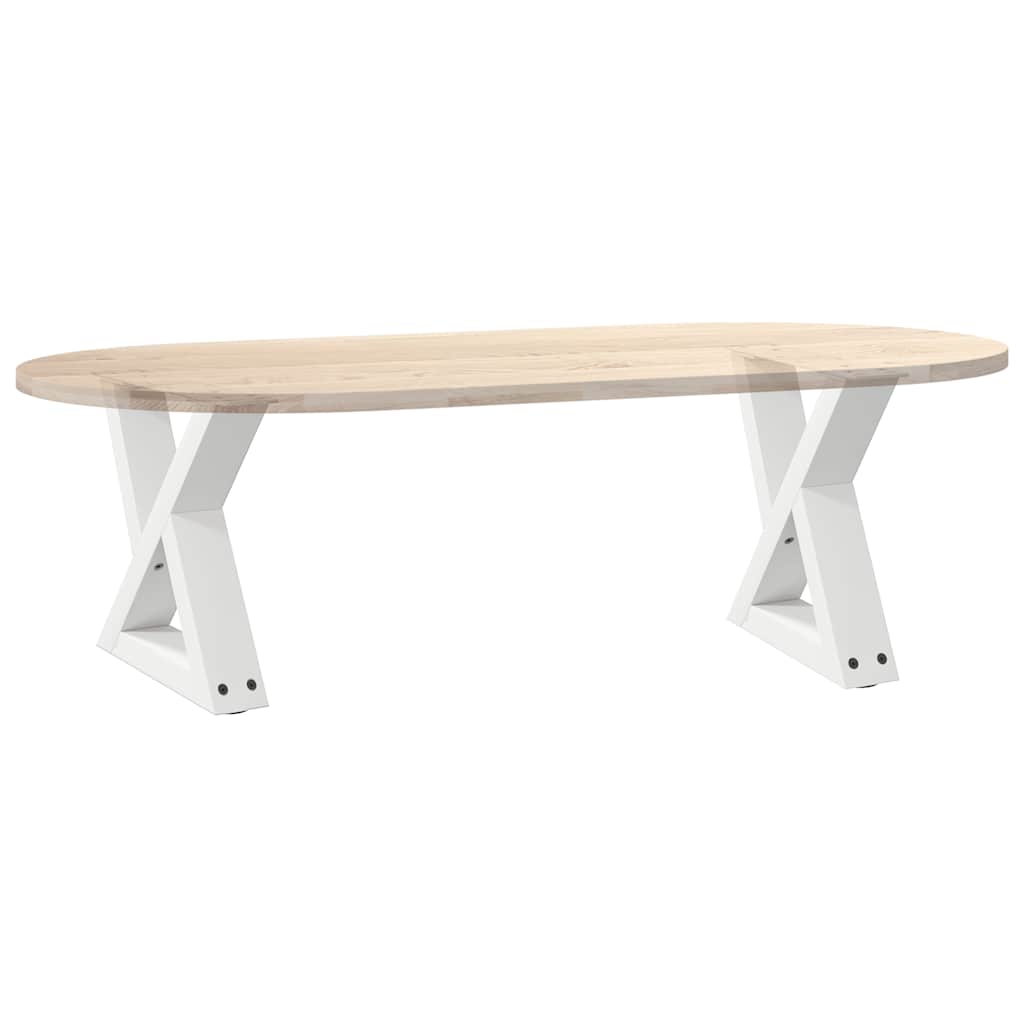 vidaXL Nogi do stolika kawowego 2 szt. Białe 30x(30-31,3) cm Stal