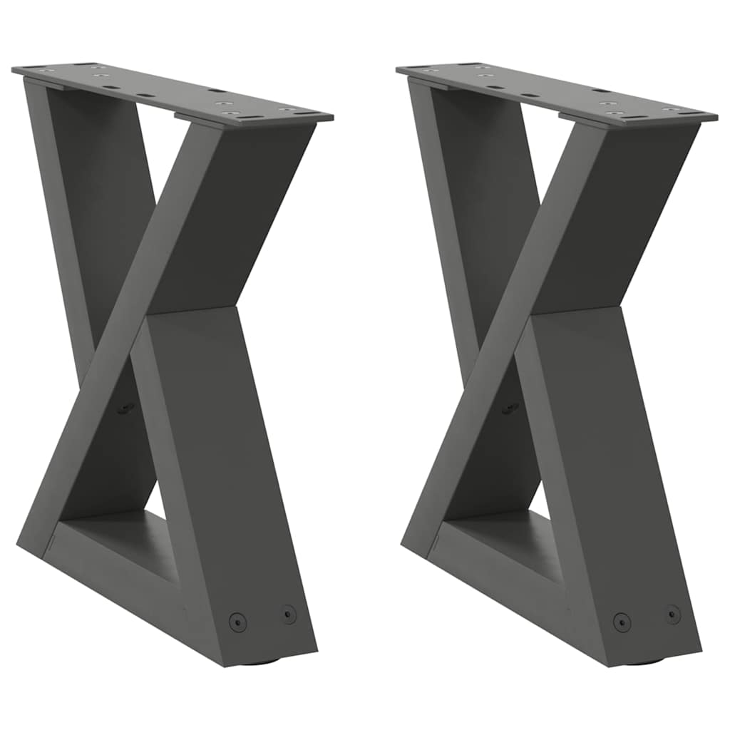vidaXL Nogi do stolika kawowego 2 szt. Antracyt 30x(30-31,3) cm Stal