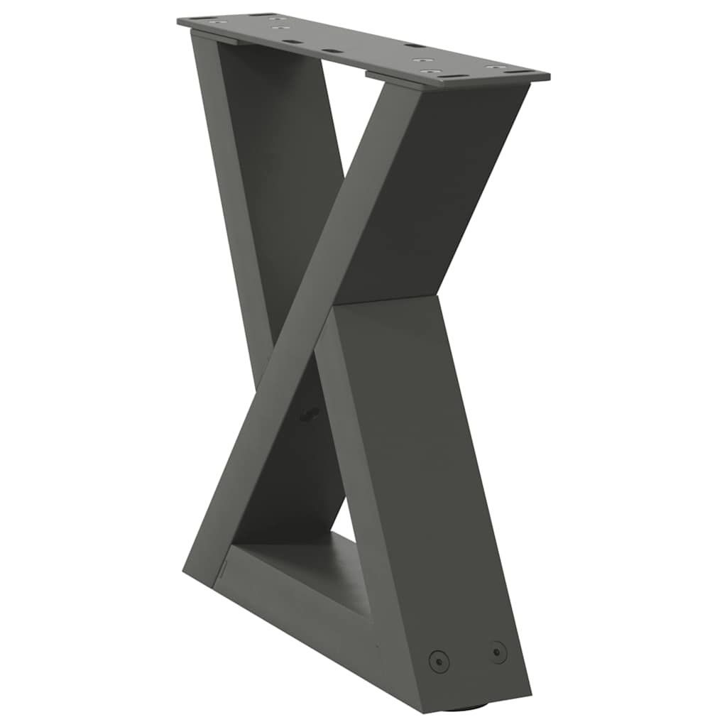 vidaXL Nogi do stolika kawowego 2 szt. Antracyt 30x(30-31,3) cm Stal