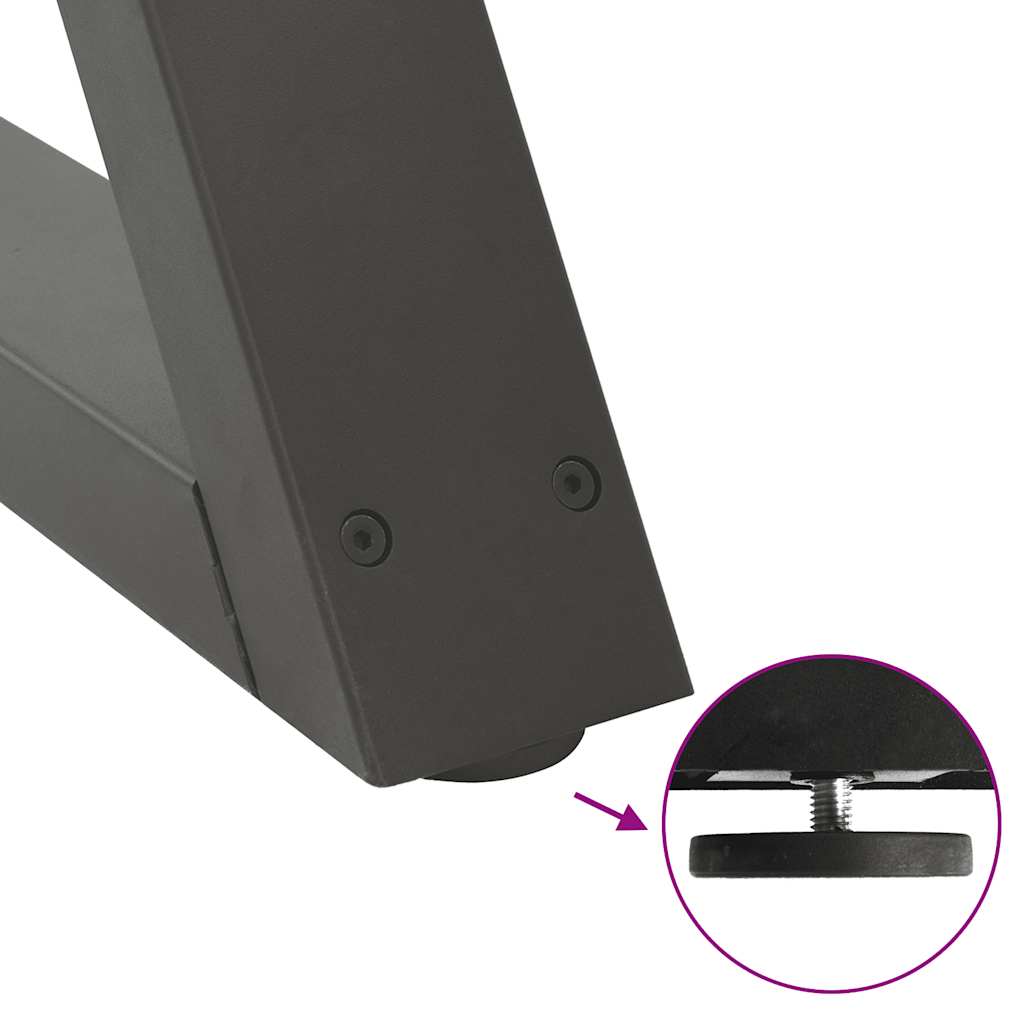 vidaXL Nogi do stolika kawowego 2 szt. Antracyt 30x(30-31,3) cm Stal