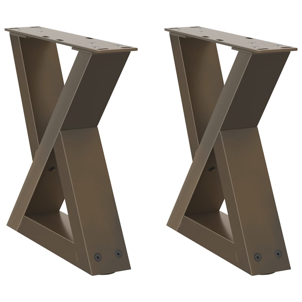 vidaXL Nogi do stolika kawowego 2 szt. Naturalna stal 30x(30-31,3) cm Stal