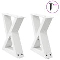 vidaXL Nogi do stolika kawowego 2 szt. Białe 40x(30-31,3) cm Stal