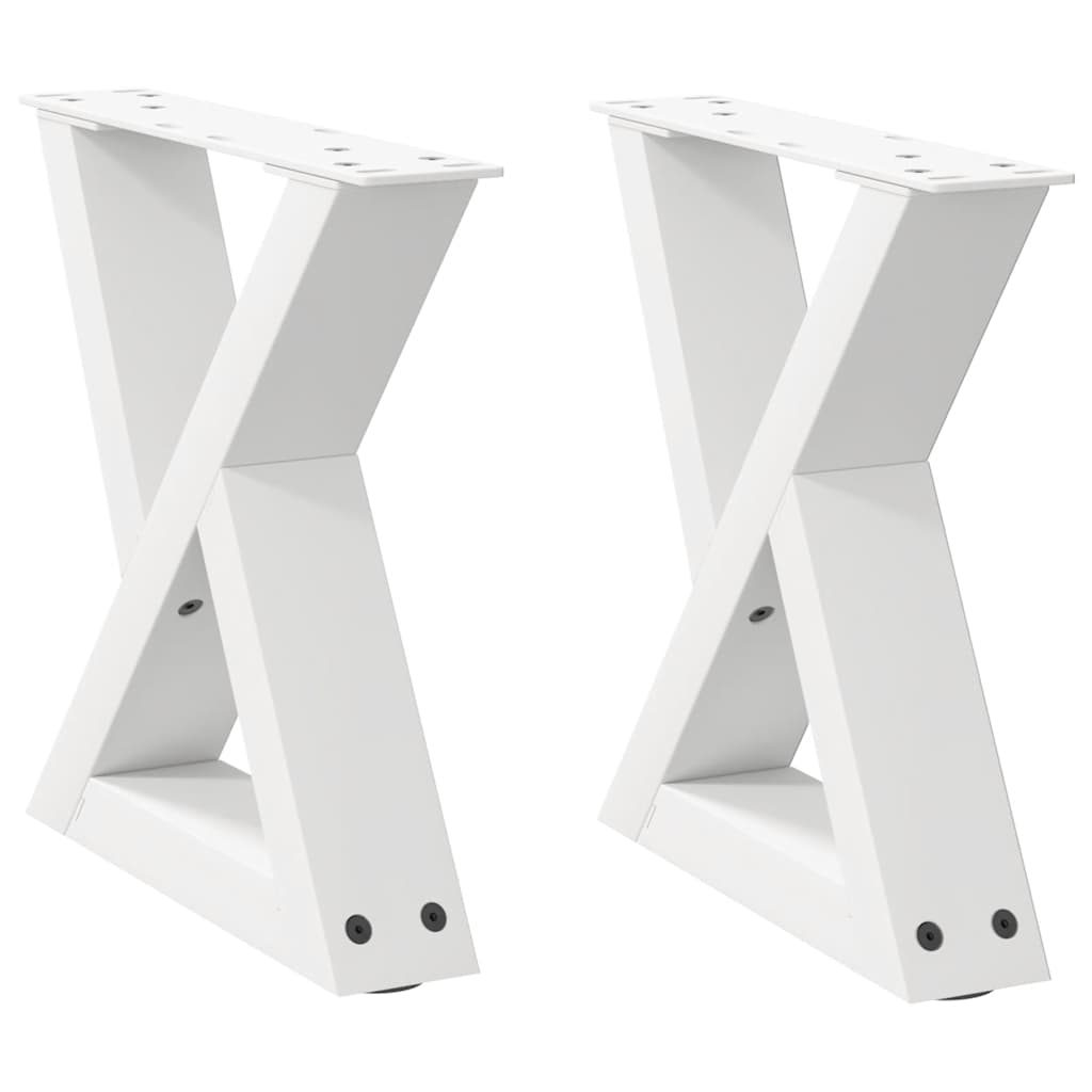 vidaXL Nogi do stolika kawowego 2 szt. Białe 40x(30-31,3) cm Stal
