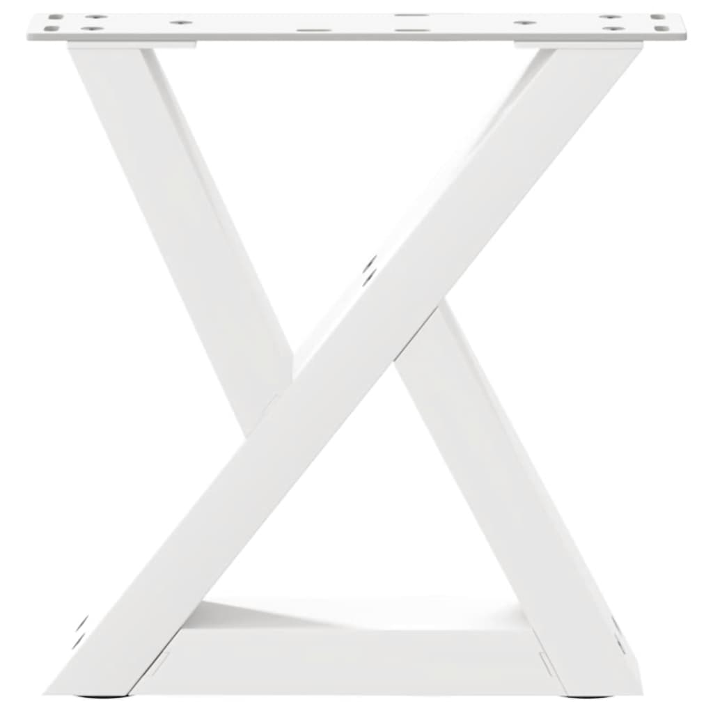 vidaXL Nogi do stolika kawowego 2 szt. Białe 40x(30-31,3) cm Stal