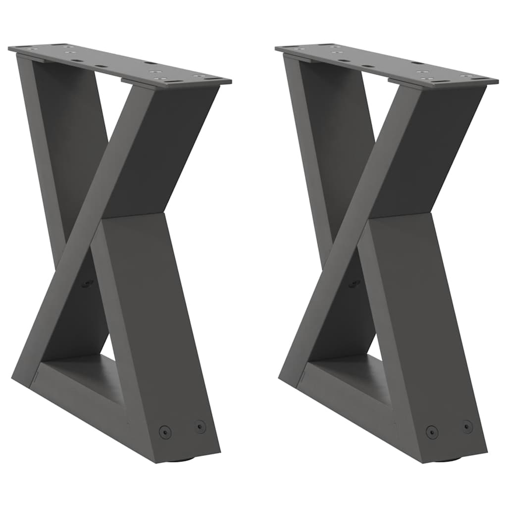 vidaXL Nogi do stolika kawowego 2 szt. Antracyt 40x(30-31,3) cm Stal