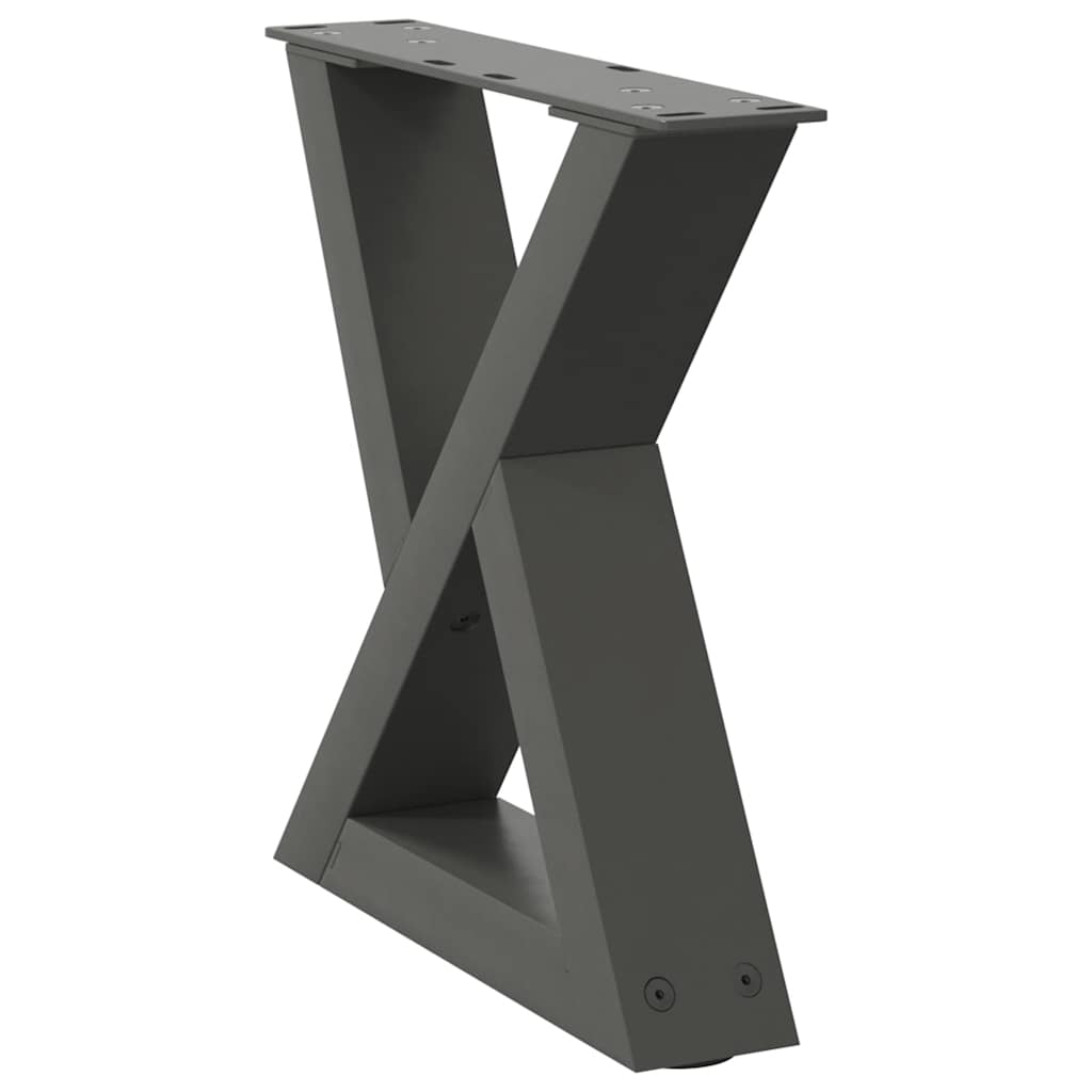 vidaXL Nogi do stolika kawowego 2 szt. Antracyt 40x(30-31,3) cm Stal
