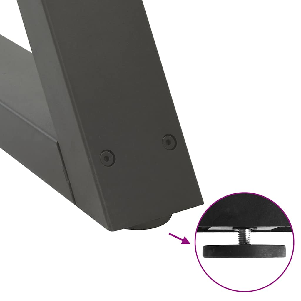 vidaXL Nogi do stolika kawowego 2 szt. Antracyt 40x(30-31,3) cm Stal