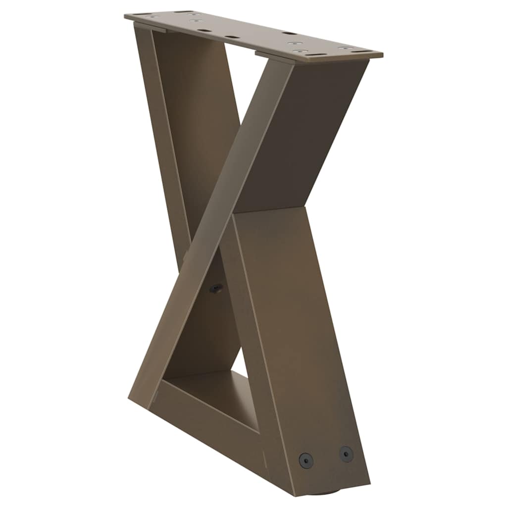 vidaXL Nogi do stolika kawowego 2 szt. Naturalna stal 40x(30-31,3) cm Stal