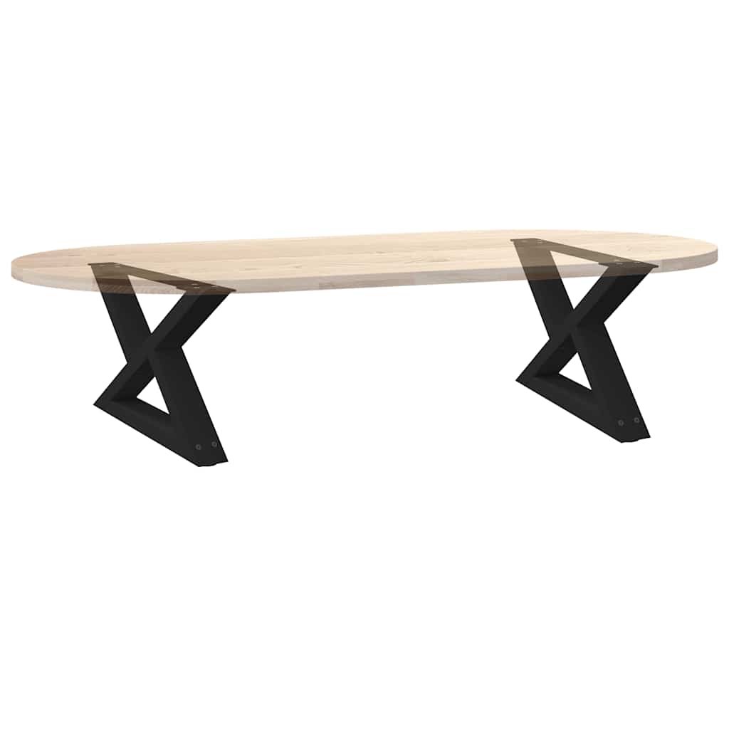 vidaXL Nogi do stolika kawowego 2 szt. Czarne 50x(30-31,3) cm Stal