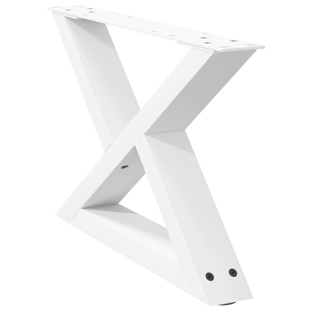 vidaXL Nogi do stolika kawowego 2 szt. Białe 50x(30-31,3) cm Stal