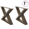 vidaXL Nogi do stolika kawowego 2 szt. Naturalna stal 50x(30-31,3) cm Stal
