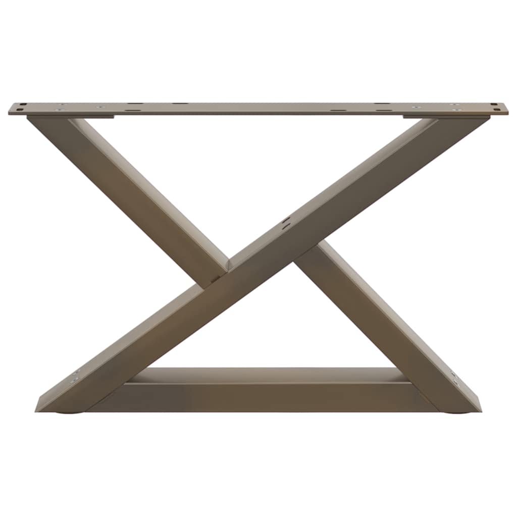 vidaXL Nogi do stolika kawowego 2 szt. Naturalna stal 50x(30-31,3) cm Stal