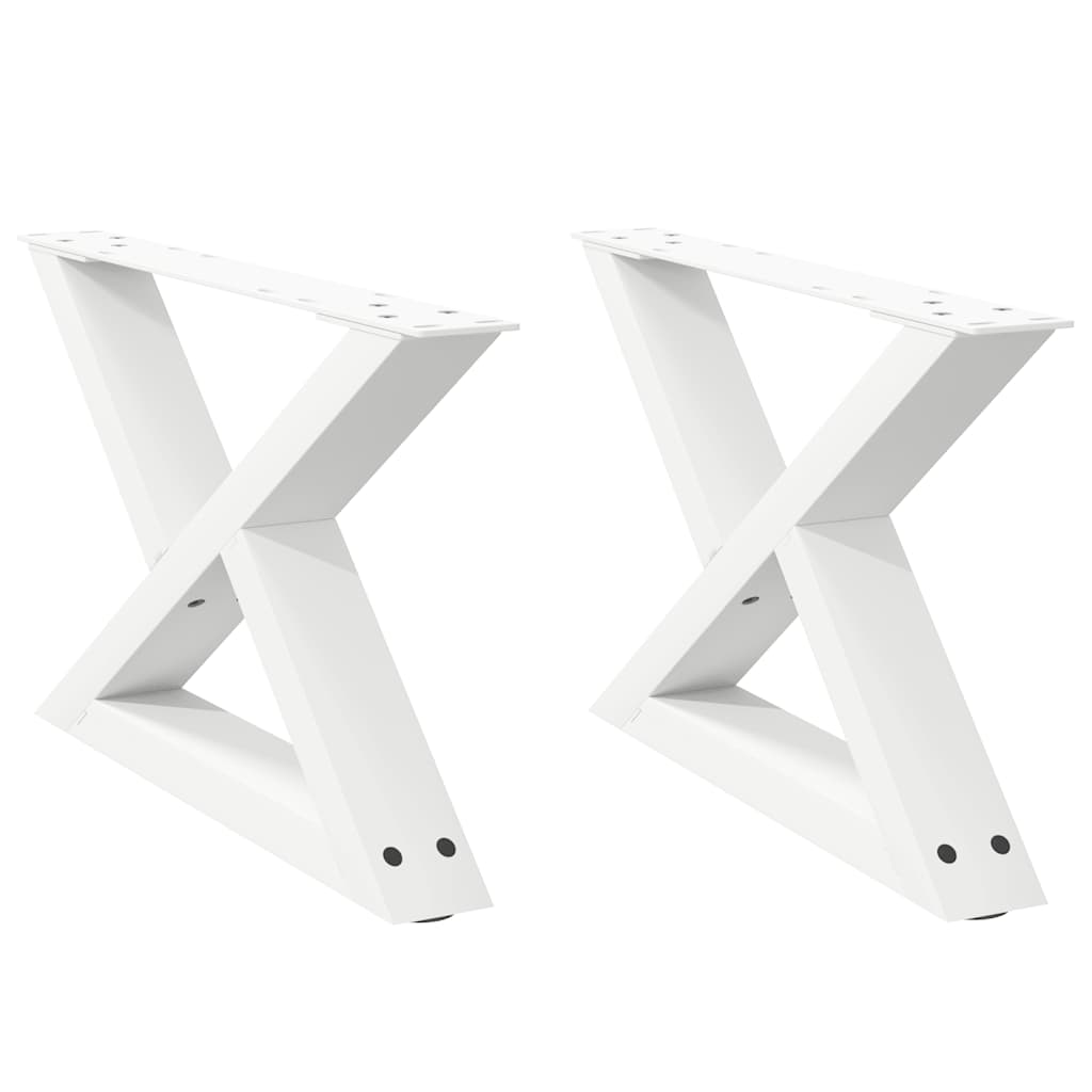 vidaXL Nogi do stolika kawowego 2 szt. Białe 60x(30-31,3) cm Stal